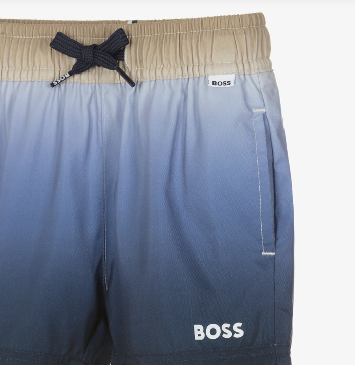BOSS Baby Boys Blue Ombré Swim Shorts
