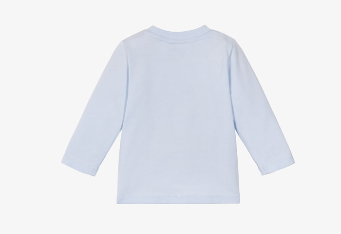 BOSS Baby Boys Pale Blue Cotton Top