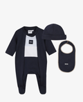BOSS baby logo-patch babygrow set