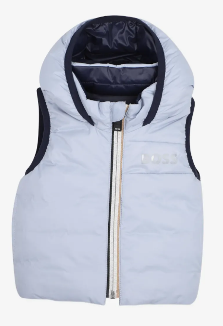 BOSS baby reversible puffer waistcoat