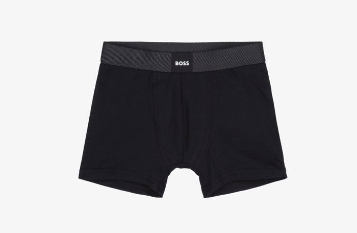 BOSS Boys Beige & Black Cotton Boxer Shorts (2 Pack)