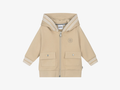 BOSS Boys Beige Cotton Zip-Up Hooded Top