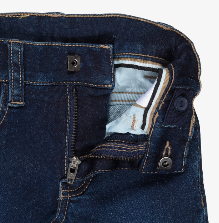 BOSS Boys Dark Blue Regular Fit Stretch Jeans