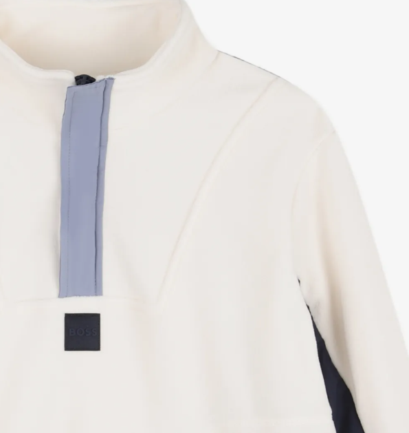 BOSS colour-block fleece sweatshirt