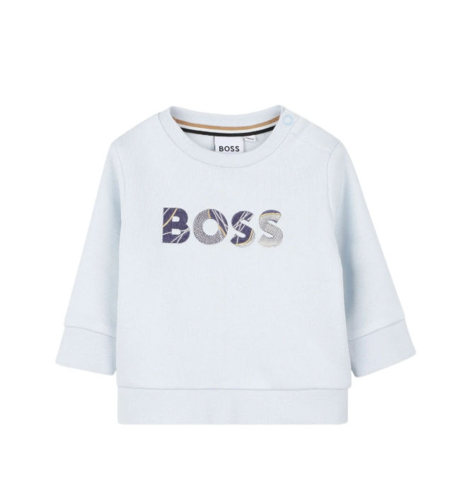 BOSS logo-embroidered sweatshirt