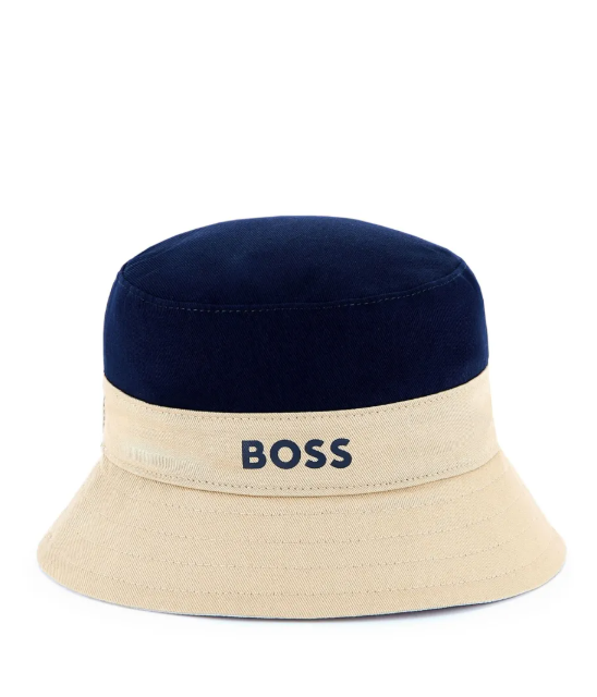 BOSS logo-print reversible bucket hat