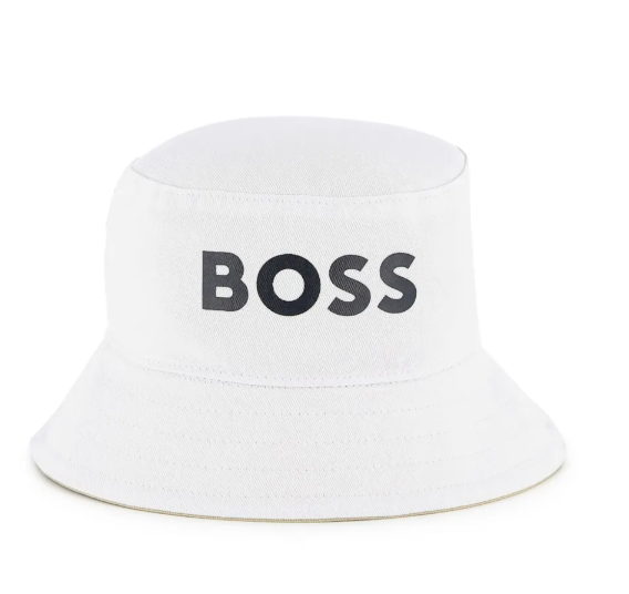 BOSS logo-print reversible bucket hat