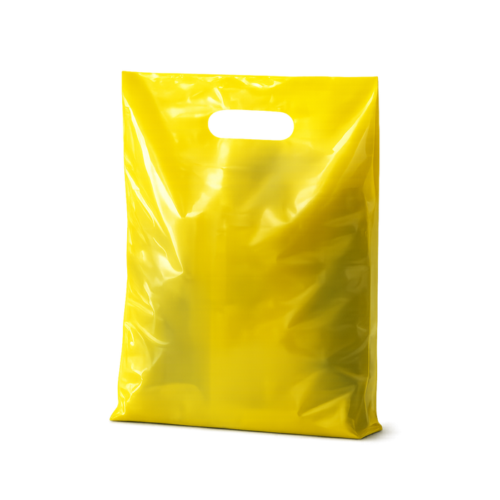 17" x 19" Yellow Plastic Boutique Bags
