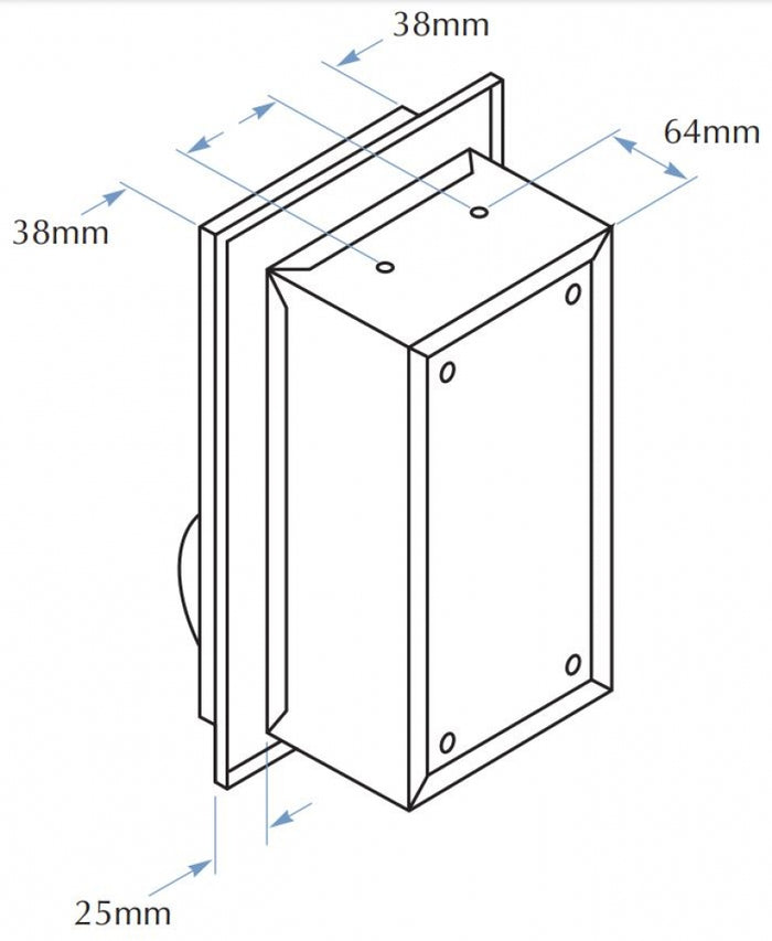 Bradley 5412 Double Toilet Roll Dispenser Recessed Lockable