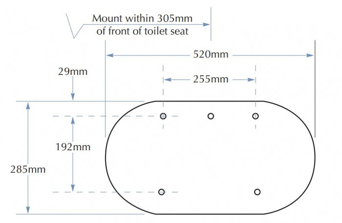 Bradley 5425 Double Jumbo Toilet Roll Dispenser