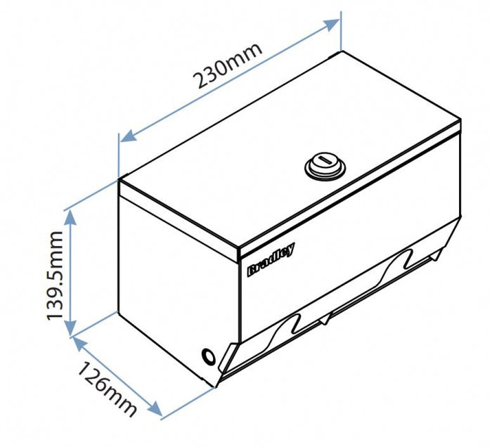 Bradley 54412 Double Toilet Roll Dispenser Lockable