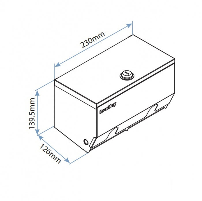 Bradley 54412-MB Double Toilet Roll Dispenser Lockable