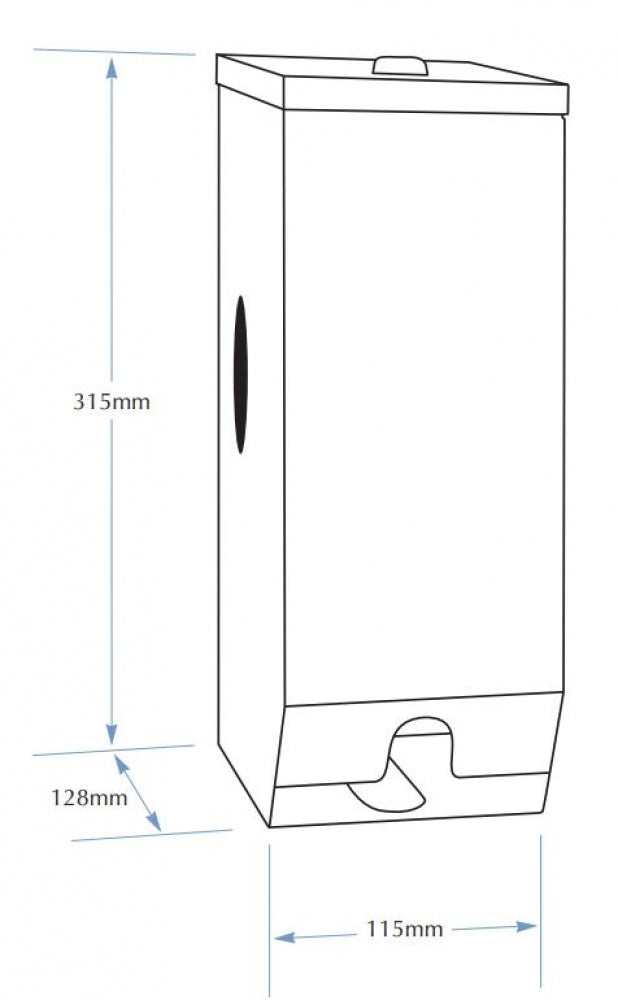 Bradley 5442 Double Toilet Roll Dispenser Lockable