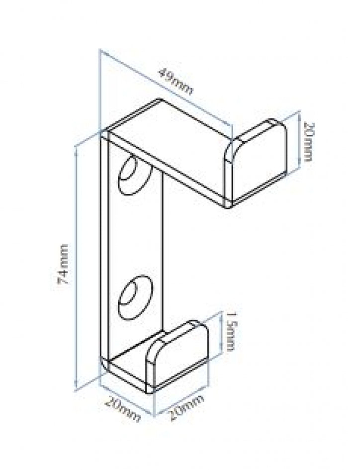 Bradley 9981 Dual Hat and Coat Hook