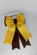 Brown and Yellow Gold - Classic Tail Bow - Clip