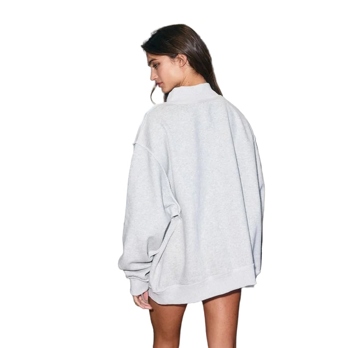 Bucket List Blank Mock Neck Sweatshirt Top