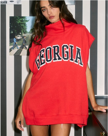 Bucketlist Short Sleeve Mock Neck - University of Georgia