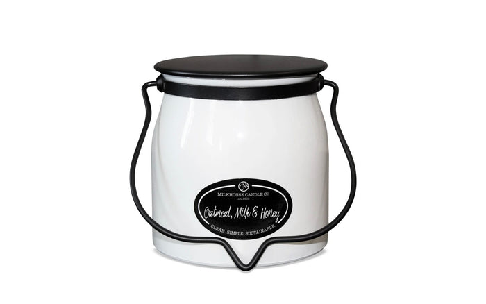 Butter Jar 16 oz: Oatmeal, Milk, and Honey