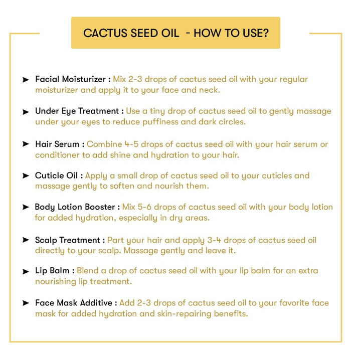 How to use Cactus Seed Oil / Prickly Pear Cactus Oil