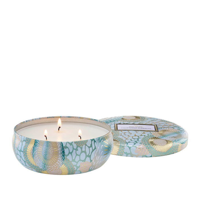California Summers 3 Wick Tin Candle