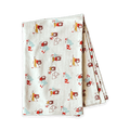 Camping Bear & Fox - Jacquard Sweater Knit Baby Blanket (Organic Cotton)