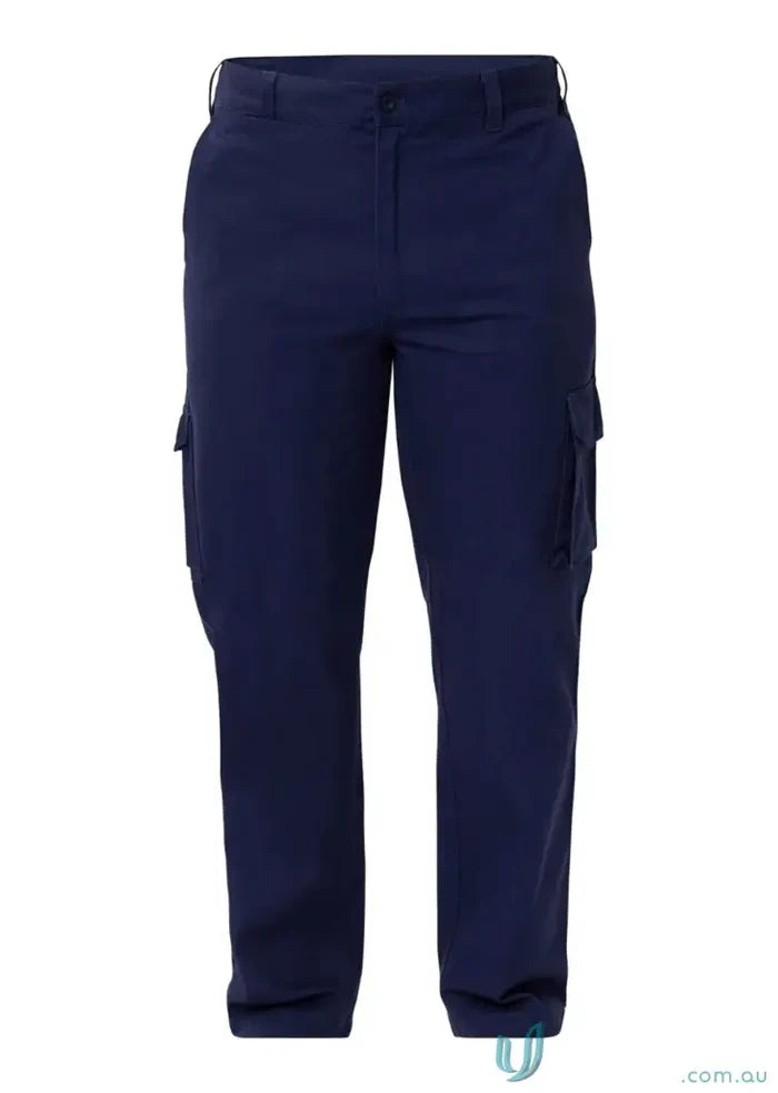 WorkCraft WP4016 Cargo Cotton Drill Trouser in navy front product image