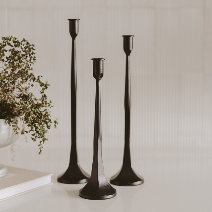Cast Iron Taper Candle Holders, Set of 3 - Home Decor - Magnolia Lane co. Home + Garden + Gift