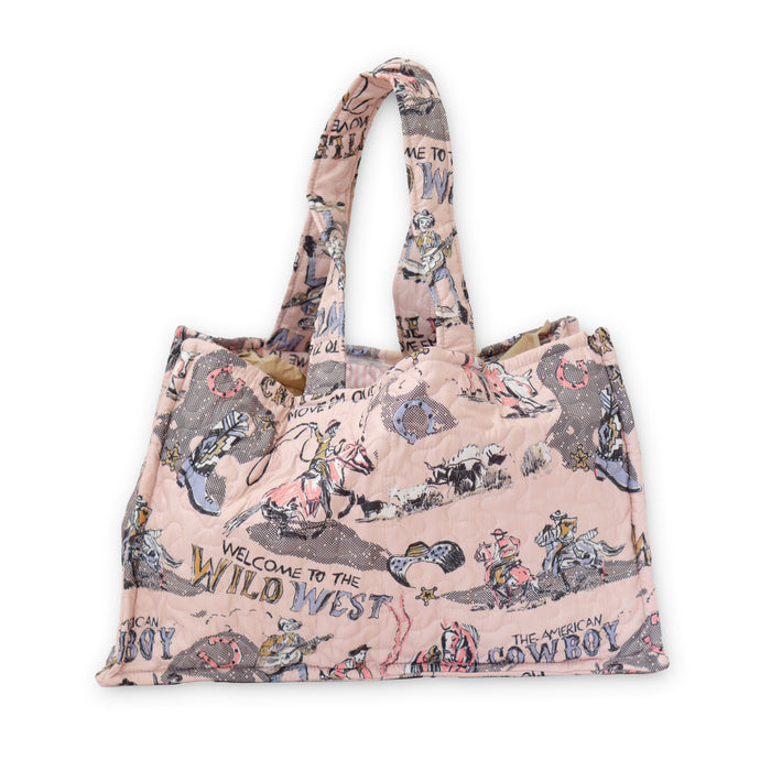 Cattle Drive Quilted Tote Bag