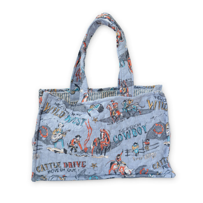 Cattle Drive Quilted Tote Bag