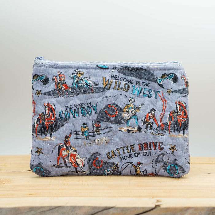 Cattle Drive Quilted Zipper Bag