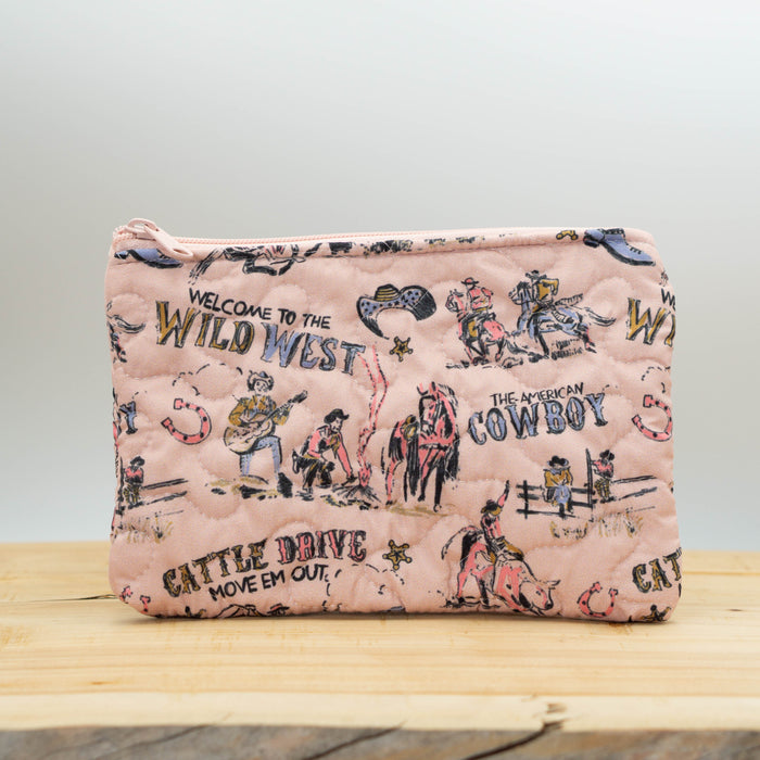 Cattle Drive Quilted Zipper Bag