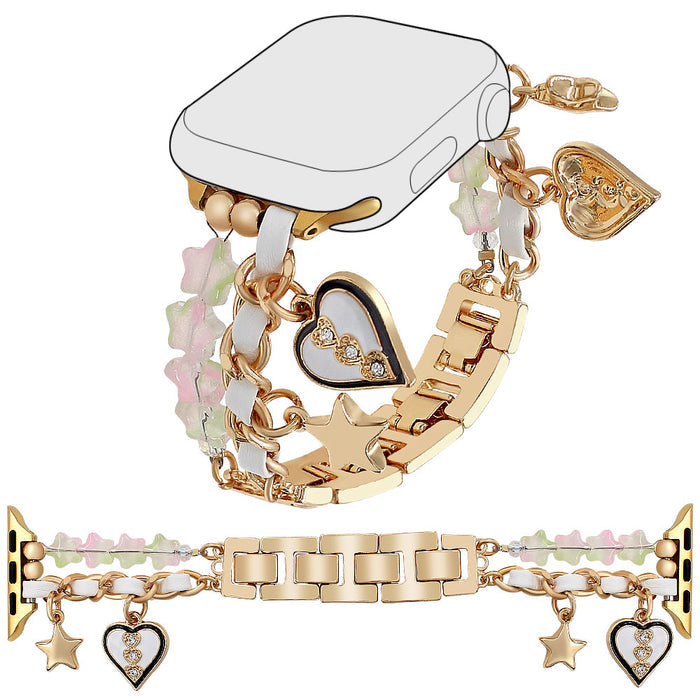 Celestial Crush Charm Steel Bracelet Band For Apple Watch â Made from luxe stainless steel with easy, hand-removable links, it's equal parts elegant and functional â perfect for date nights, starry...
