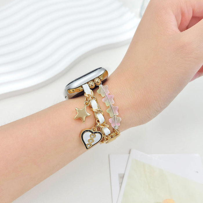 Celestial Crush Charm Steel Bracelet Band For Apple Watch â Made from luxe stainless steel with easy, hand-removable links, it's equal parts elegant and functional â perfect for date nights, starry...