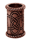 Celtic knot hair bead in oxidized copper finish