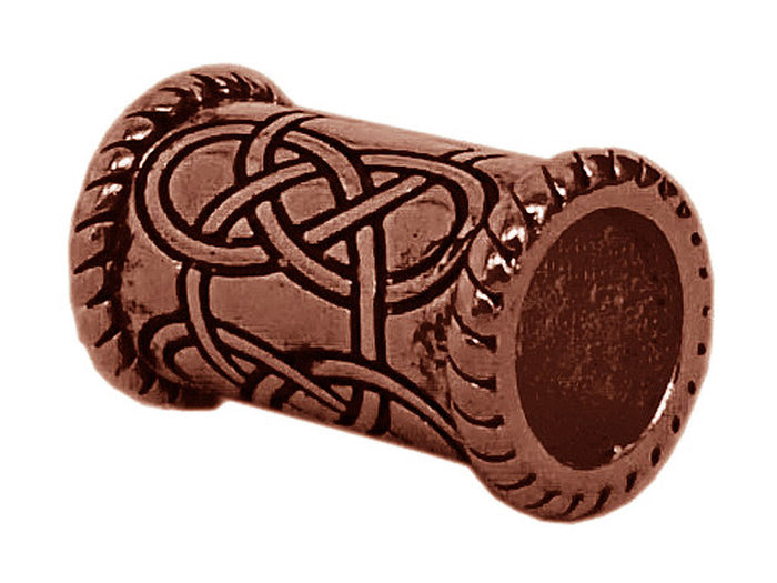 Celtic Strength Hair Bead - Copper Viking Braid Accessory side view