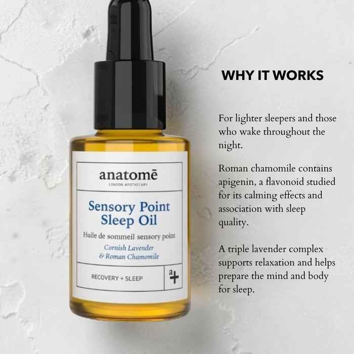 Sensory Point Sleep Oil | Roman Chamomile & Cornish Lavender 100ml - anatomē