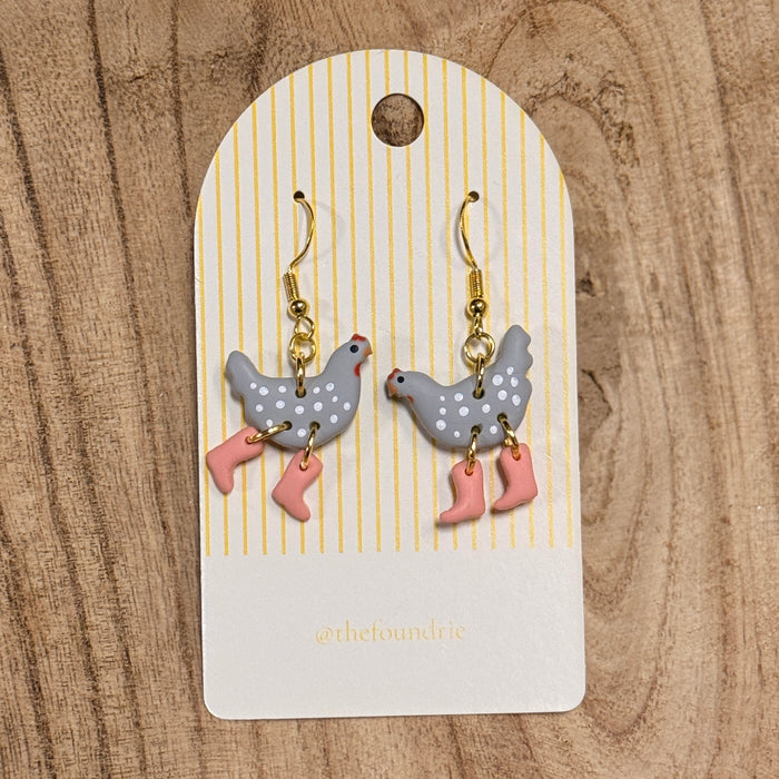Chicken Earrings