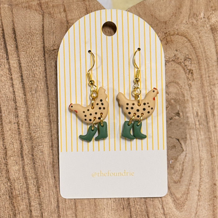 Chicken Earrings