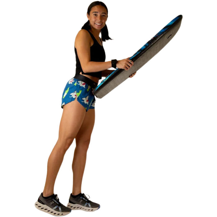 ChicknLegs Women's Blue Sharks Split Shorts 1.5"