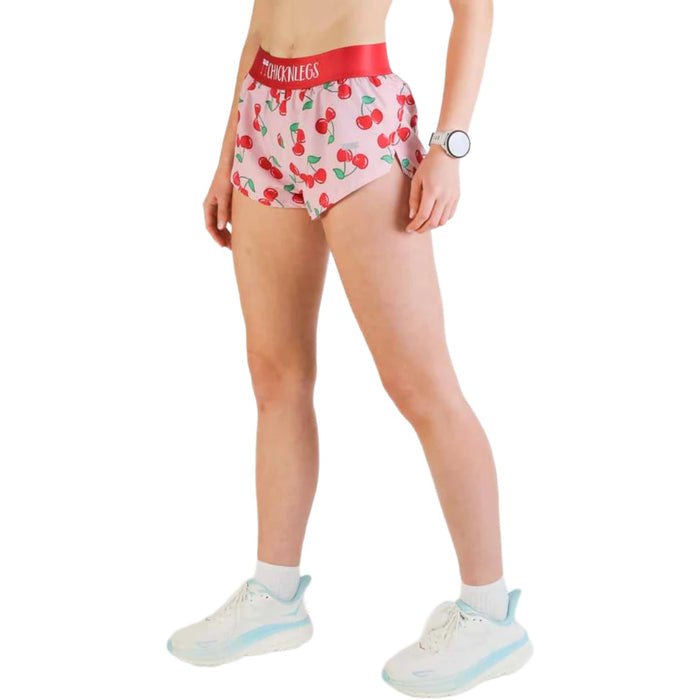 ChicknLegs Women's Cherries Split Shorts 1.5"