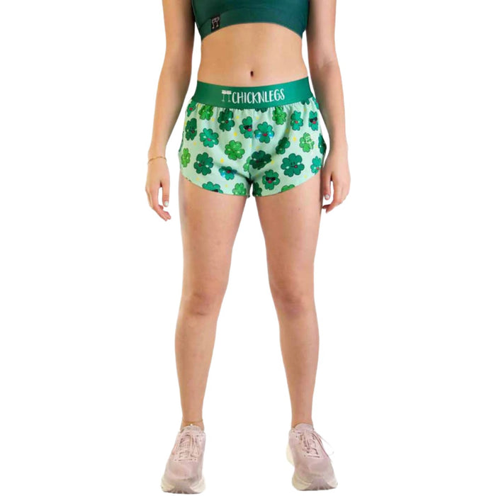 ChicknLegs Women's Clovers Split Shorts 1.5"