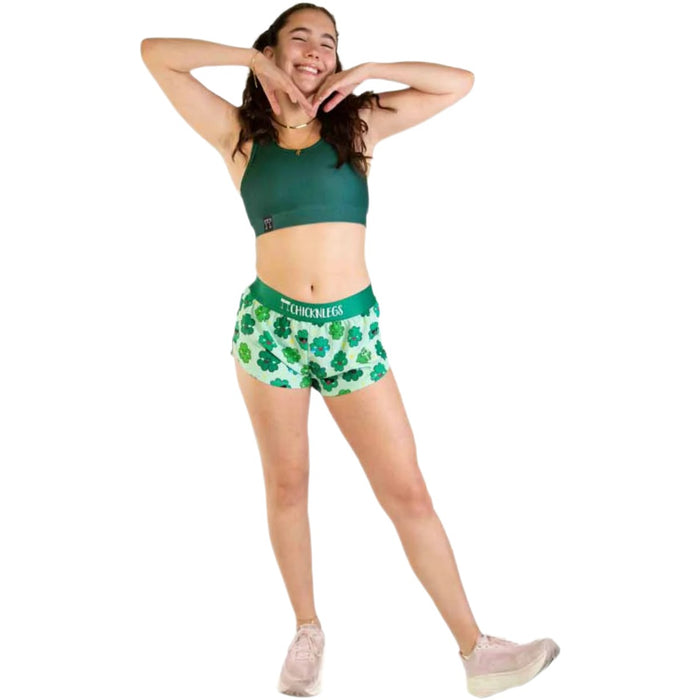 ChicknLegs Women's Clovers Split Shorts 1.5"