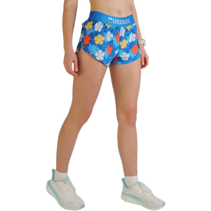 ChicknLegs Women's Hawaiian Split Shorts 1.5"