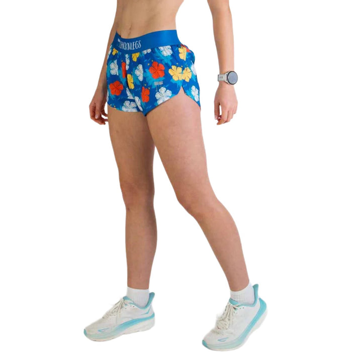 ChicknLegs Women's Hawaiian Split Shorts 1.5"