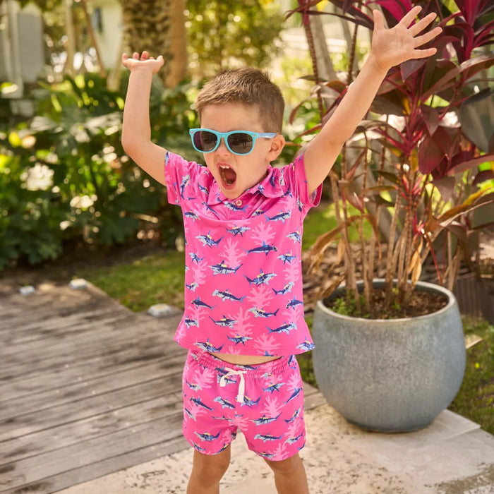 Chubbies Lil Great Pink Shark Polo