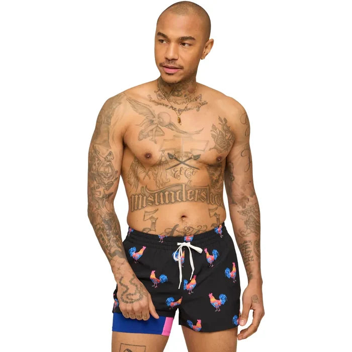 Chubbies Men's Cockadoodle Doozies Lined Swim Trunks - 4" inseam