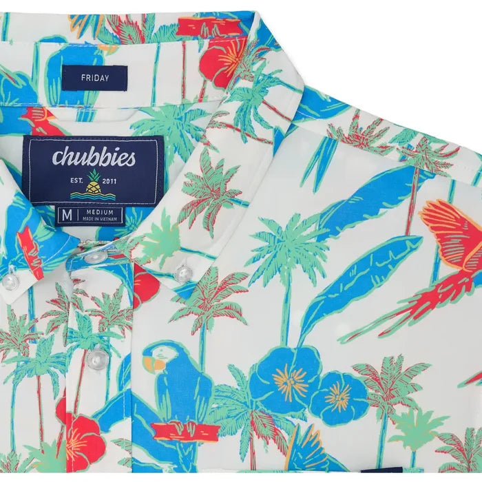 Chubbies Men's Flock Party Perforated Friday Shirt