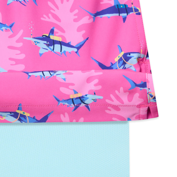 Chubbies Youth The Great Pink Sharks Swim Trunks