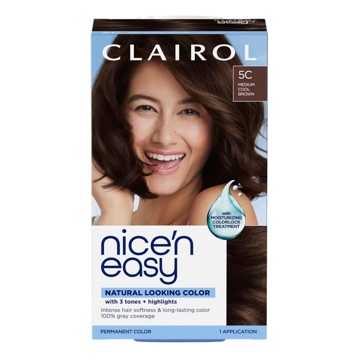Clairol Nice’n Easy, 5C Medium Cool Brown - 12 Pack