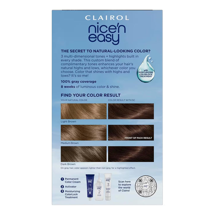 Clairol Nice’n Easy, 5C Medium Cool Brown - 12 Pack